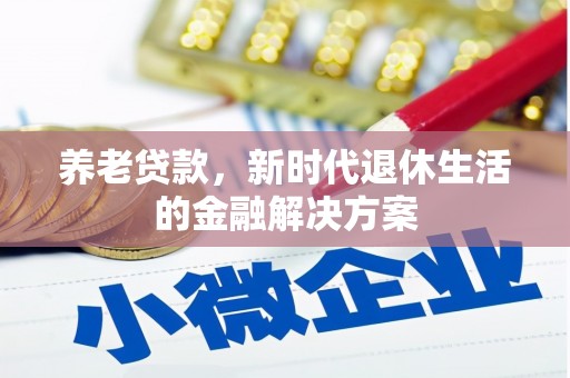 兴文养老贷款，新时代退休生活的金融解决方案